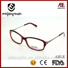 double color oversized designer optical frames acetate hand made spectacles eyeglasses with metal temple